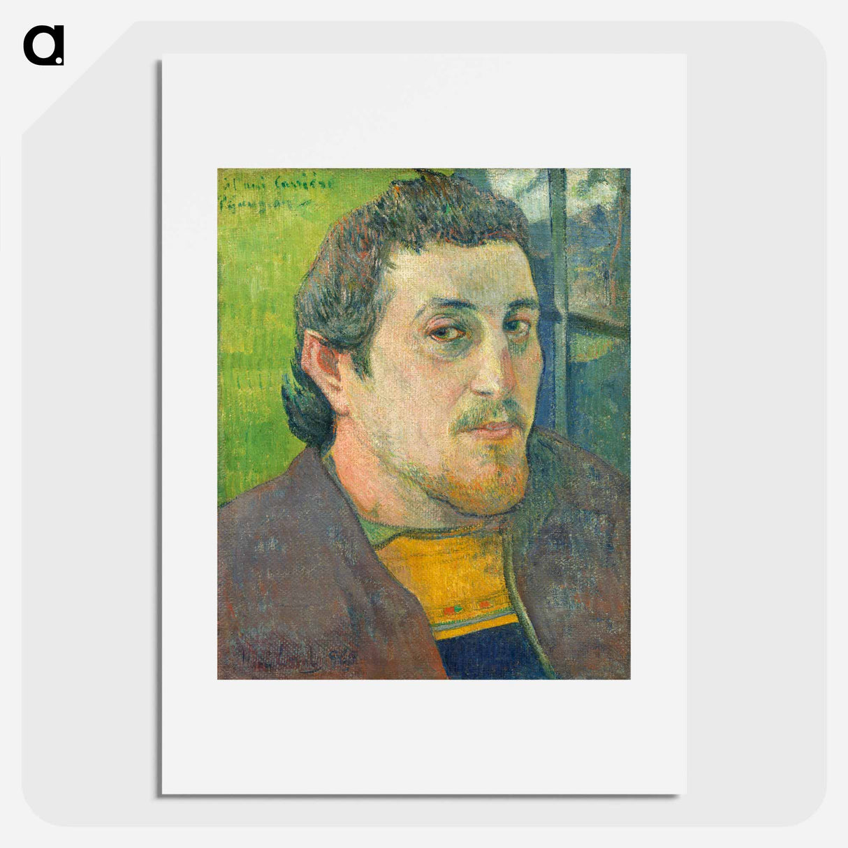 Self-Portrait Dedicated to Carrière - Paul Gauguin Poster.