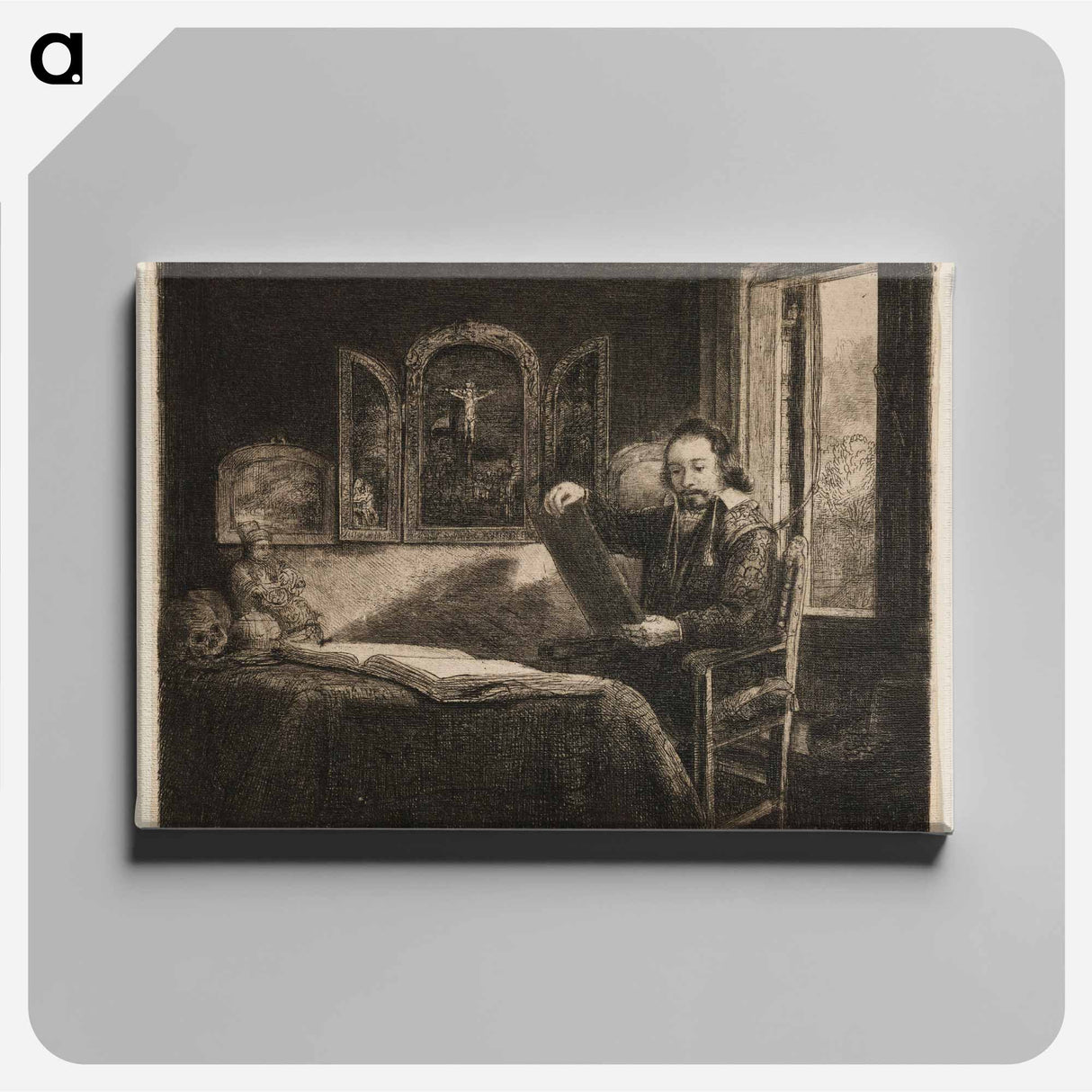 Abraham Francen, Art Dealer - Rembrandt van Rijn Canvas.