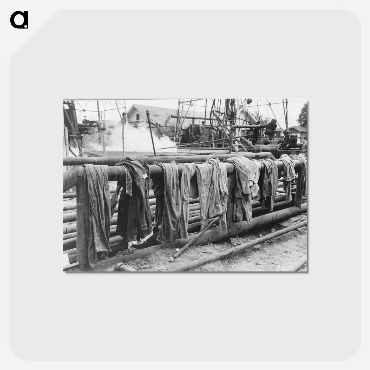 アートポストカード-Oil Workers' Laundry
 - ラッセル リー Postcard.