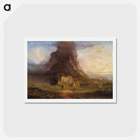 アートポストカード-Study for Two Youths Enter Upon a Pilgrimage - トーマス コール Postcard.