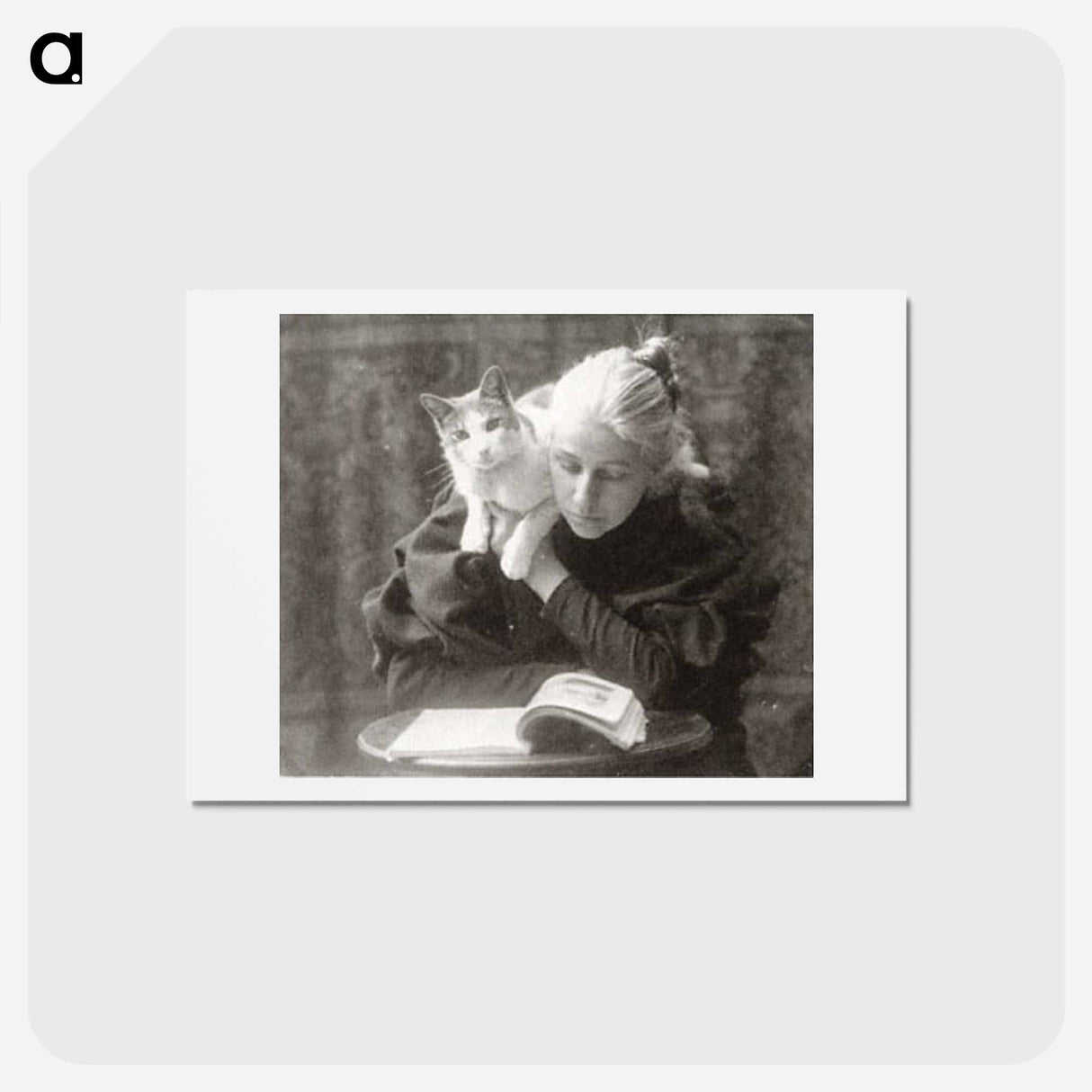 アートポストカード-Amelia Van Buren with Cat - トーマス エイキンズ Postcard.