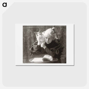 アートポストカード-Amelia Van Buren with Cat - トーマス エイキンズ Postcard.