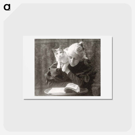 アートポストカード-Amelia Van Buren with Cat - トーマス エイキンズ Postcard.