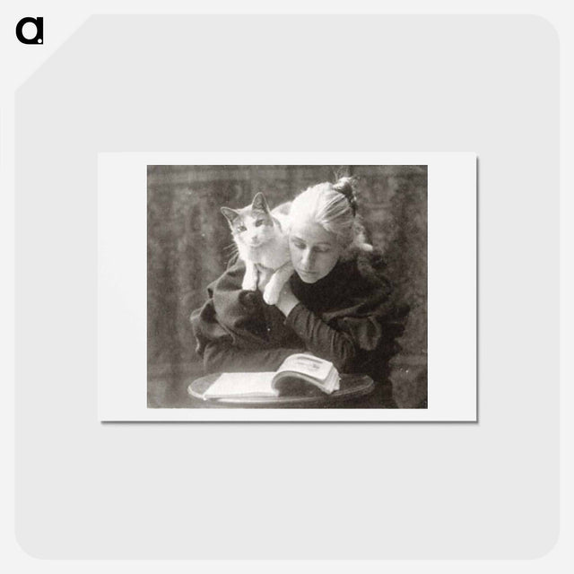 アートポストカード-Amelia Van Buren with Cat - トーマス エイキンズ Postcard.