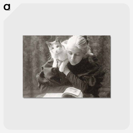 アートポストカード-Amelia Van Buren with Cat - トーマス エイキンズ Postcard.