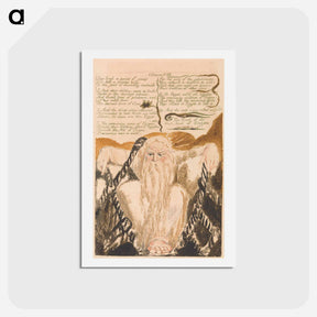 アートポストカード-The First Book of Urizen, Plate 25 - ウィリアム ブレイク Postcard.