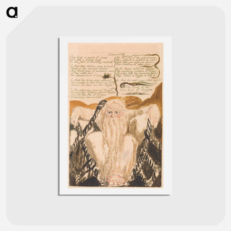 アートポストカード-The First Book of Urizen, Plate 25 - ウィリアム ブレイク Postcard.