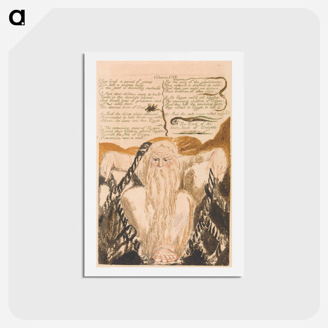 アートポストカード-The First Book of Urizen, Plate 25 - ウィリアム ブレイク Postcard.