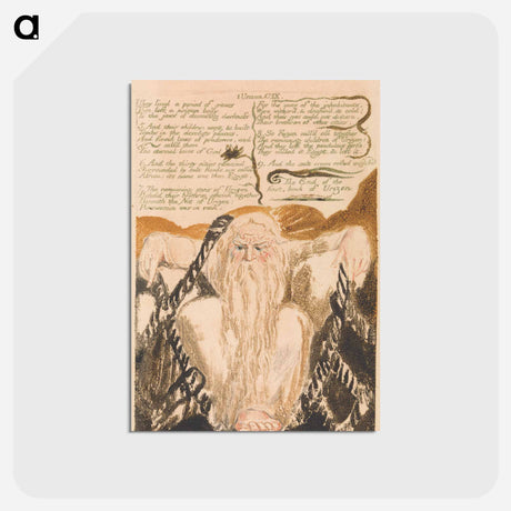 アートポストカード-The First Book of Urizen, Plate 25 - ウィリアム ブレイク Postcard.