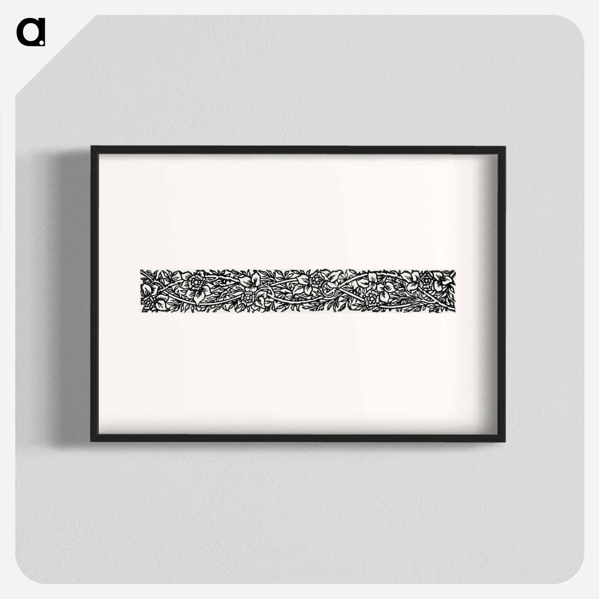 アートポスター-Love is Enough–Narrow Band of Ornament with Flowers and Foliage - ウィリアム モリス Poster.