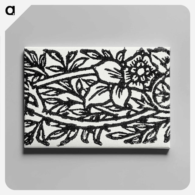 アートパネル-Love is Enough–Narrow Band of Ornament with Flowers and Foliage - ウィリアム モリス Canvas.