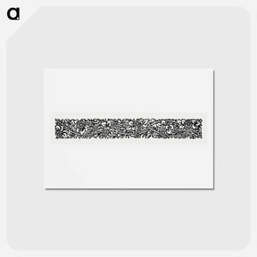 アートポストカード-Love is Enough–Narrow Band of Ornament with Flowers and Foliage - ウィリアム モリス Postcard.