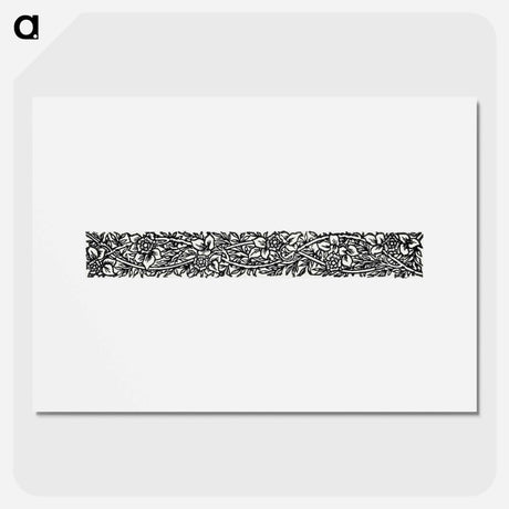 アートポスター-Love is Enough–Narrow Band of Ornament with Flowers and Foliage - ウィリアム モリス Poster.