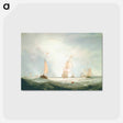 アートポストカード-Helvoetsluys Ships Going out to Sea - ウィリアム ターナー Postcard.