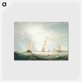 アートポストカード-Helvoetsluys Ships Going out to Sea - ウィリアム ターナー Postcard.