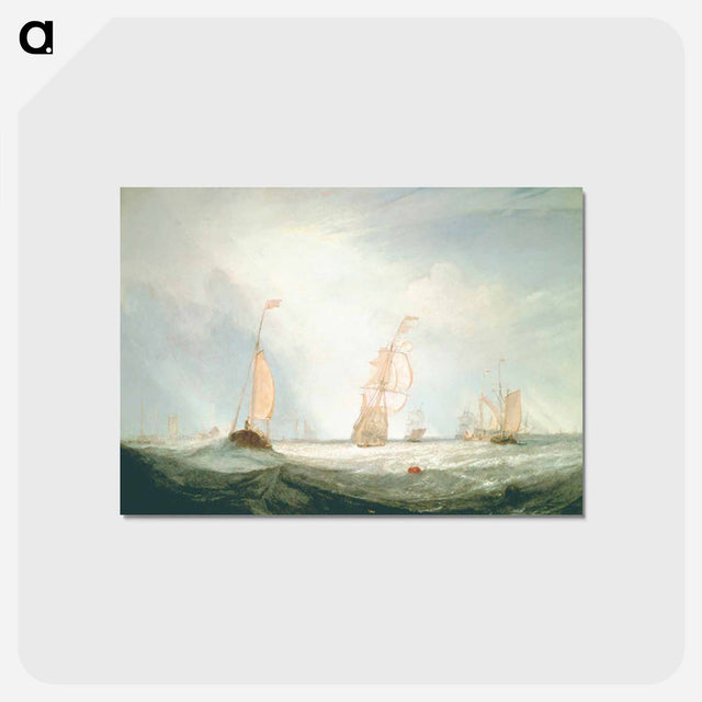 アートポストカード-Helvoetsluys Ships Going out to Sea - ウィリアム ターナー Postcard.