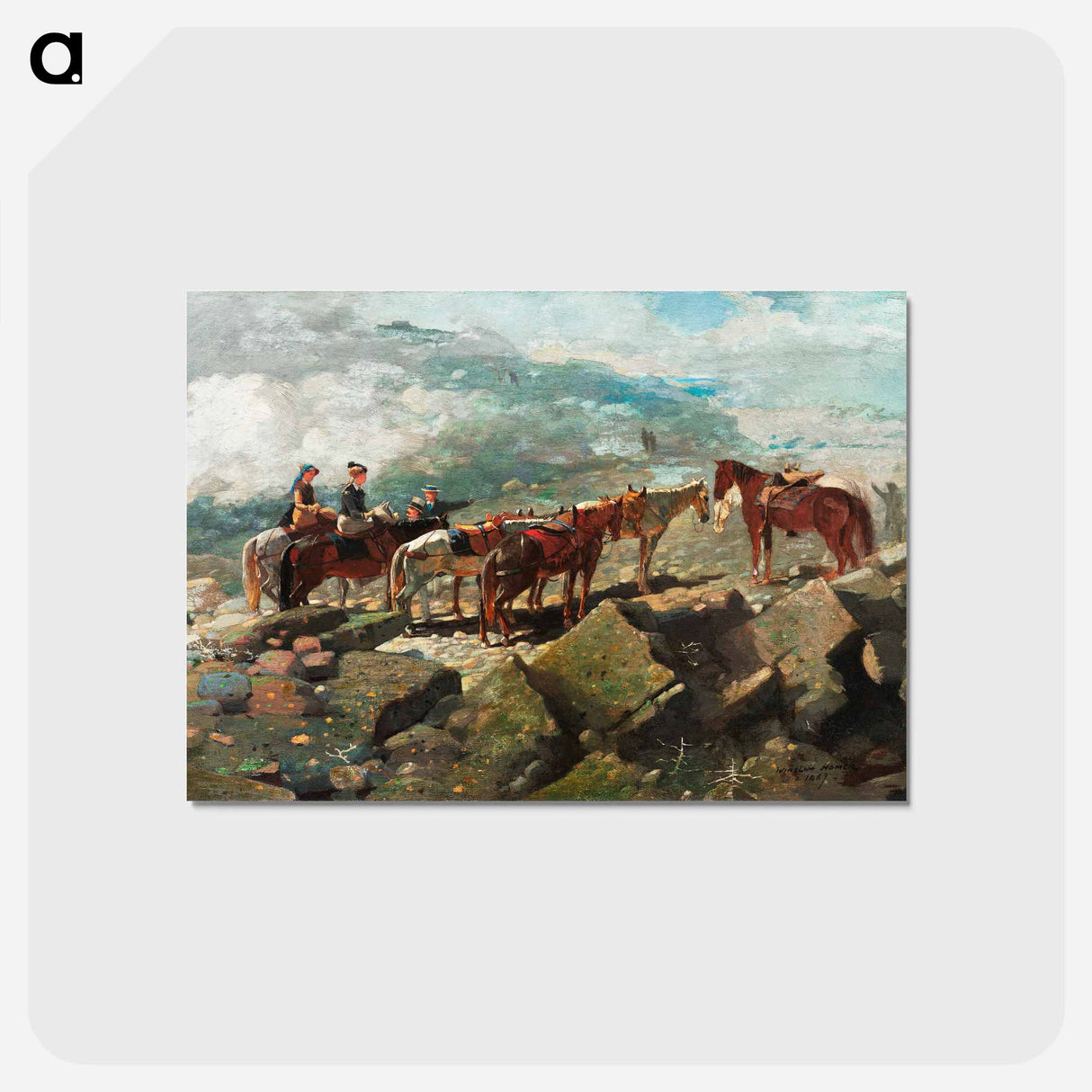 アートポストカード-Mount Washington - ウィンスロー ホーマー Postcard.