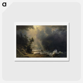 アートポストカード-Puget Sound on the Pacific Coast - アルバート ビアスタット Postcard.