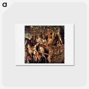 アートポストカード-Julius Caesar on a triumphal car - アンドレア マンテーニャ Postcard.