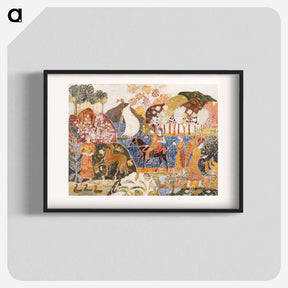 アートポスター-Two Figures on a Mule
 - バーンズ・コレクション Poster.