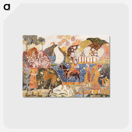 アートポストカード-Two Figures on a Mule
 - バーンズ・コレクション Postcard.