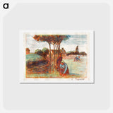 アートポストカード-Peasant Women Weeding the Grass - カミーユ ピサロ Postcard.