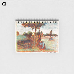 アートメモ帳-Peasant Women Weeding the Grass - カミーユ ピサロ Memo.