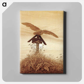 アートパネル-Owl on a grave - カスパー ダーヴィト フリードリヒ Canvas.