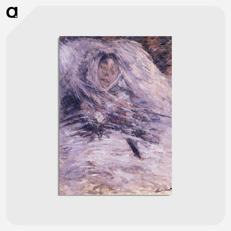 アートポストカード-Camille Monet on her deathbed - クロード モネ Postcard.