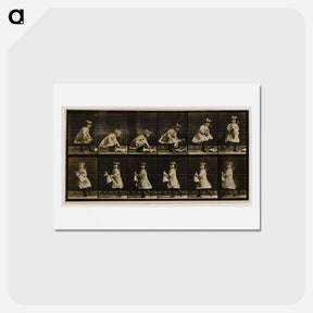 アートポストカード-Child Lifting a Doll
 - エドワード マイブリッジ Postcard.