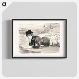 Woman Lying on the Beach - Edouard Manet Poster.