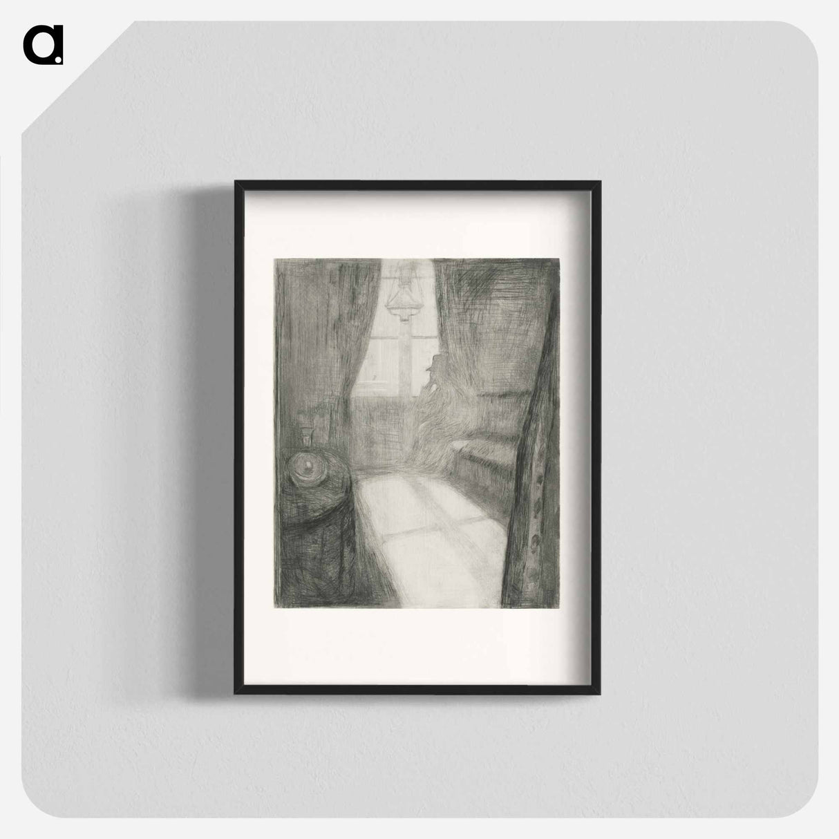 アートポスター-Moonlight. Night in Saint Cloud - エドヴァルド ムンク Poster.