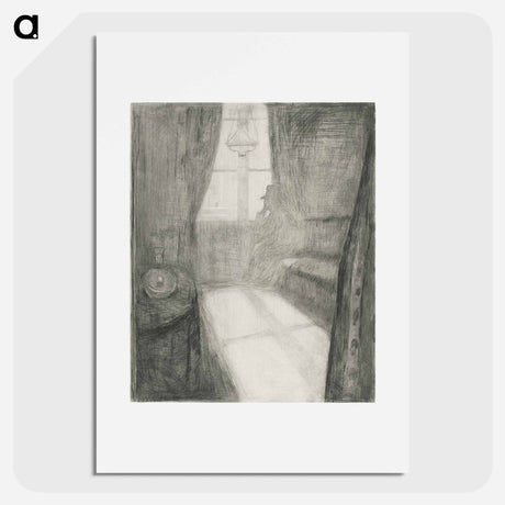 アートポスター-Moonlight. Night in Saint Cloud - エドヴァルド ムンク Poster.