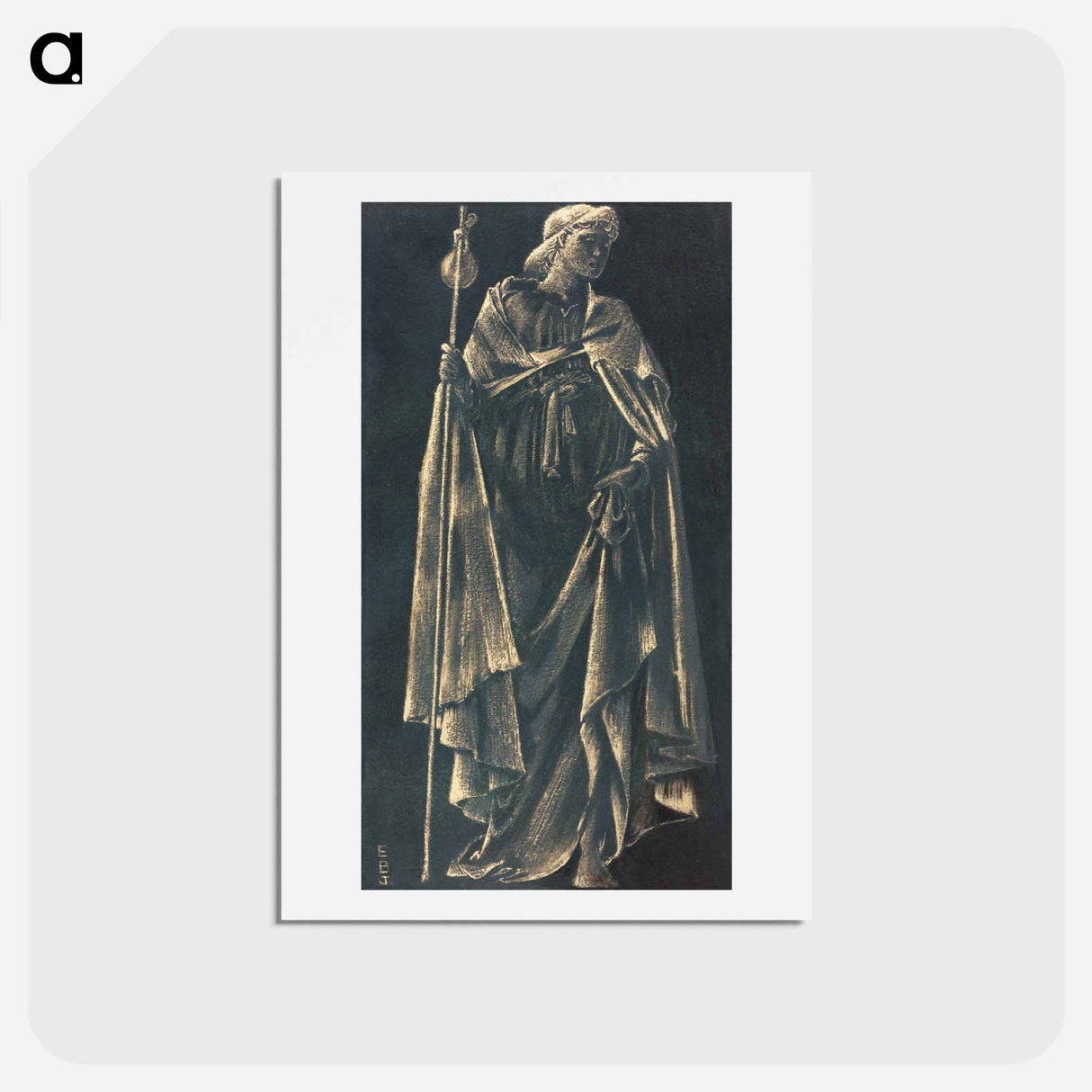 アートポストカード-Angelus Ministrans - エドワード バーン ジョーンズ Postcard.