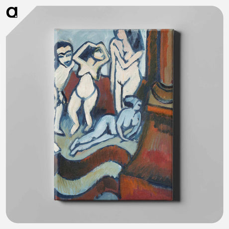 アートパネル-Four Wooden Sculptures - エルンスト ルートヴィヒ キルヒナー Canvas.