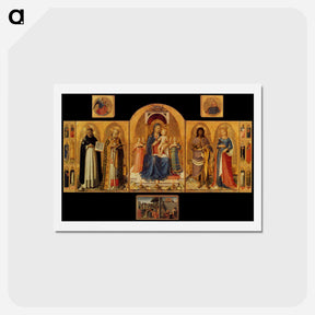アートポストカード-Perugia Altarpiece - フラ アンジェリコ Postcard.