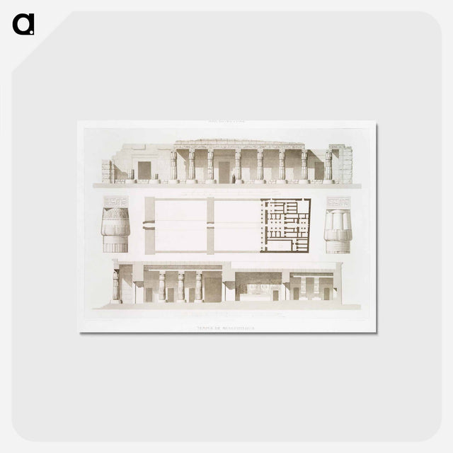 アートポストカード-Menephtehum Temple
 - エジプト美術史 Postcard.