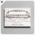 アートパネル-Business card by Philippe Metayer, tobacco merchant - ジャン ベルナール Canvas.
