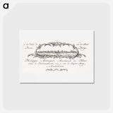 アートポストカード-Business card by Philippe Metayer, tobacco merchant - ジャン ベルナール Postcard.
