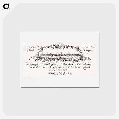 アートポストカード-Business card by Philippe Metayer, tobacco merchant - ジャン ベルナール Postcard.