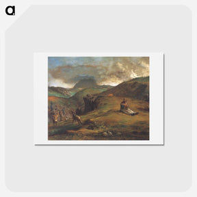 アートポストカード-Puy de Dôme - ジャン フランソワ ミレー Postcard.