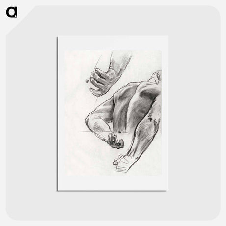 アートポストカード-Studies for "Judgment" by John Singer Sargent - ジョン シンガー サージェント Postcard.