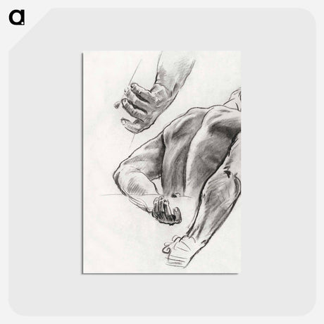 アートポストカード-Studies for "Judgment" by John Singer Sargent - ジョン シンガー サージェント Postcard.