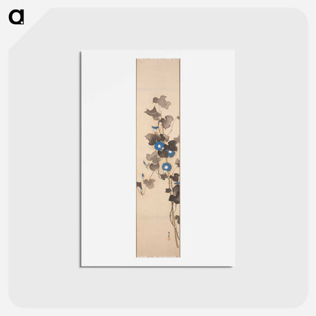 アートポストカード-Morning Glories - 神坂 雪佳 Postcard.