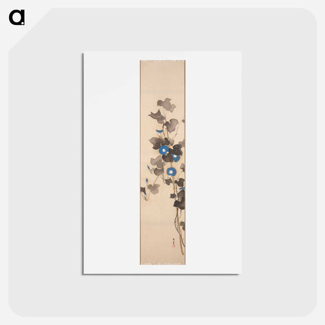 アートポストカード-Morning Glories - 神坂 雪佳 Postcard.