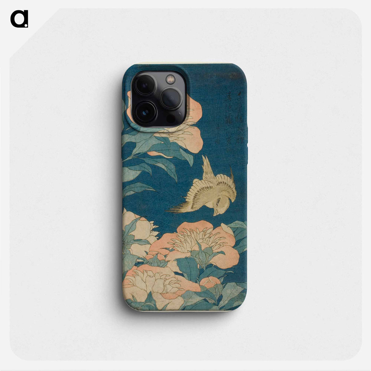 Hokusai's Canary and Peony - 葛飾 北斎 Phone Case.