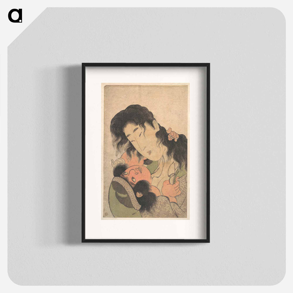 Yamauba Playing with the Young Kintoki - 喜多川 歌麿 Poster.