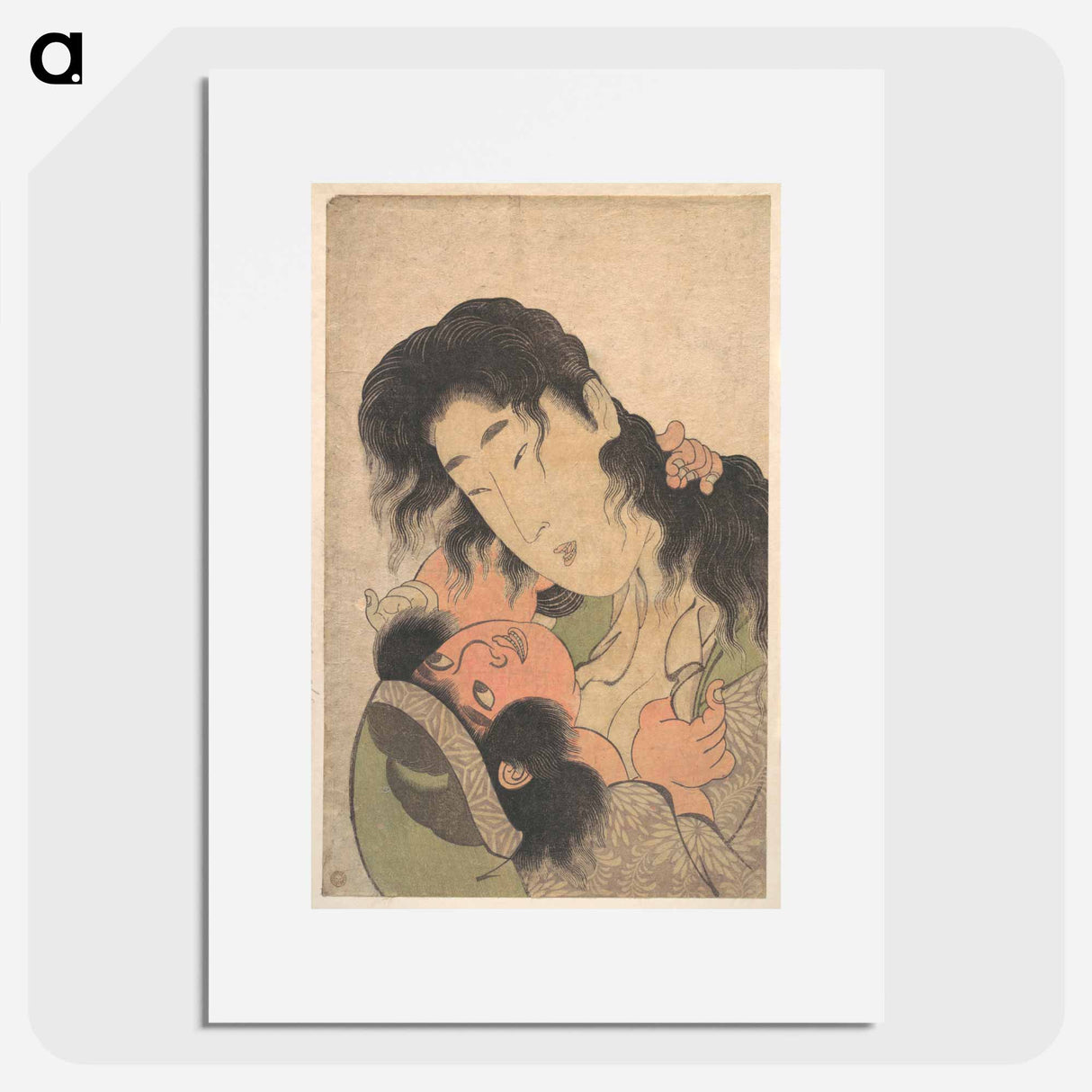 Yamauba Playing with the Young Kintoki - 喜多川 歌麿 Poster.
