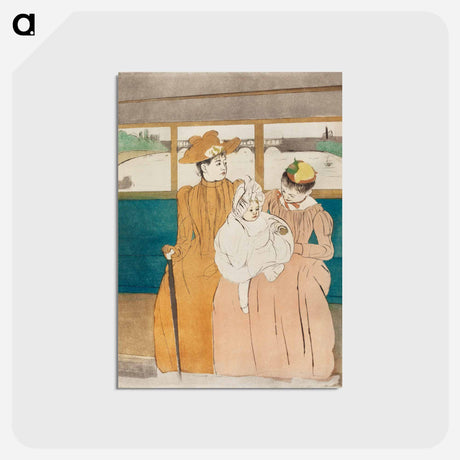 アートポストカード-In the Omnibus - メアリー カサット Postcard.