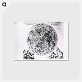 アートポストカード-Observation Exacte Des Macules Du Disque De La Lune
 - 国立医学図書館 Postcard.